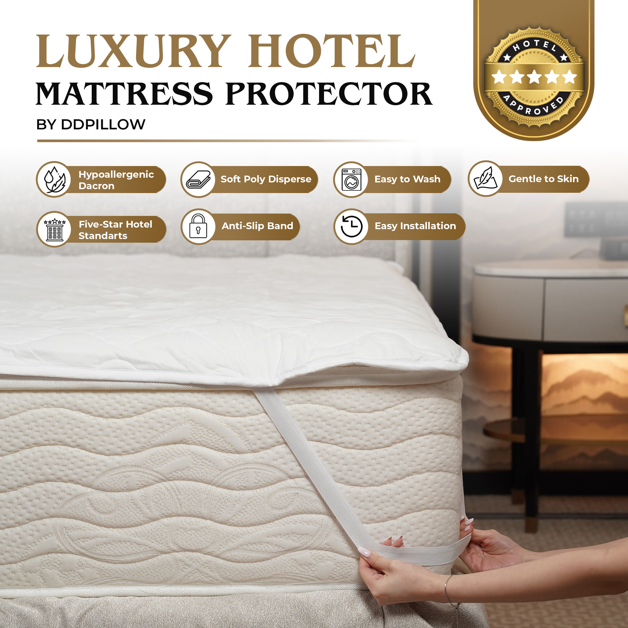Pelindung Kasur Hotel / Luxury Hotel Mattress Protector  2